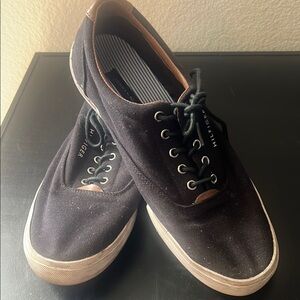 Tommy Hilfiger Men's Black Canvas Sneakers